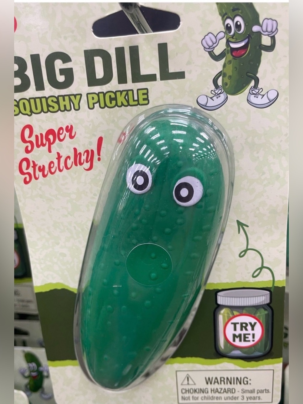 Big Dill Squishy Pickle Toy - Green